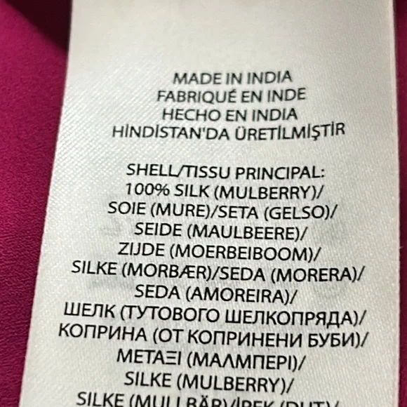 Polo Ralph Lauren Shibori Pink 100% Silk halter asymmetrical midi dress SZ 14 - Picture 12 of 12